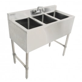 3 Bowl Underbar Sinks Underbar Sinks Compartment Sinks